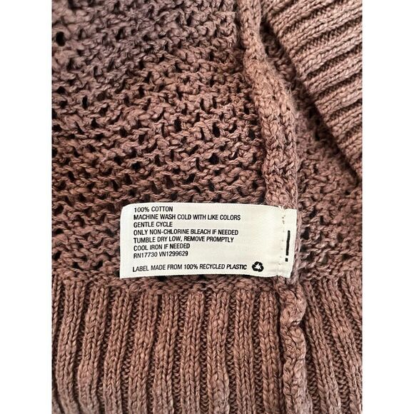 KNOX ROSE LIGHTWEIGHT OPEN KNIT COTTON SWEATER RAINBOW TIE-DYE STRIPED CREWNECK - Picture 11 of 15